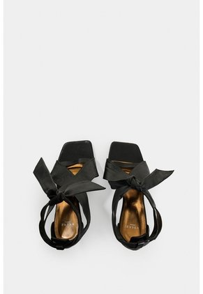 Sandalia Tacón Nucifera De Cuero Para Mujer Straps Sandalia Tacón Nucifera De Cuero Para Mujer Straps Negro 37 VÉLEZ