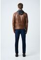 Chaqueta Belmont De Cuero Para Hombre Capucha Y Pechera Chaqueta Belmont De Cuero Para Hombre Capucha Y Pechera Miel XL VÉLEZ de Vélez