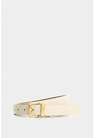 Cinturón Doble Faz Calix De Cuero Para Mujer Monogram Cinturón Doble Faz Calix De Cuero Para Mujer Monogram Blanco L VÉLEZ Vélez