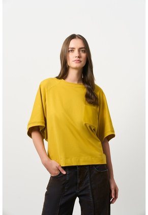 Camiseta Ópalo Para Mujer Manga Ranglan Camiseta Ópalo Para Mujer Manga Ranglan Amarillo Limon L VÉLEZ
