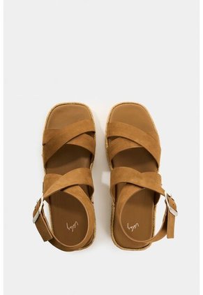 Sandalia Plana Orbi 2.0 De Cuero Para Mujer Detalle Yute Sandalia Plana Orbi 2.0 De Cuero Para Mujer Detalle Yute Miel 34 VÉLEZ