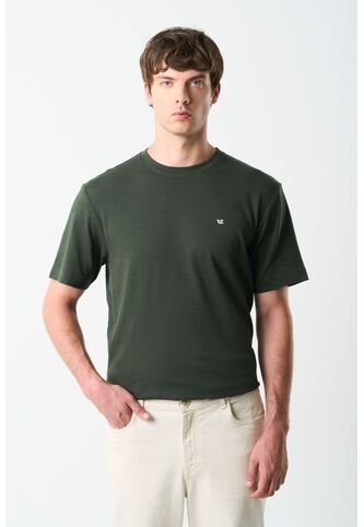 Camiseta Manga Corta Lerici Para Hombre Semi Fitted Camiseta Manga Corta Lerici Para Hombre Semi Fitted Verde Oliva M VÉLEZ Vélez