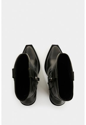 Botines Texanos De Cuero Brush Off Para Mujer Solen Botines Texanos De Cuero Brush Off Para Mujer Solen Negro 37 VÉLEZ