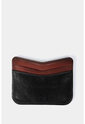 Porta Tarjetas De Cuero Para Hombre Combinada