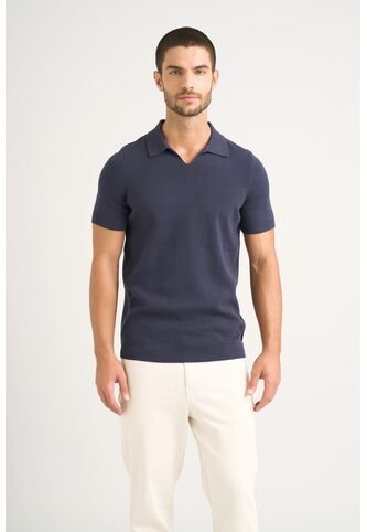 Polo Tejida Para Hombre Cuello En V Polo Tejida Para Hombre Cuello En V Azul Oscuro S VÉLEZ Vélez