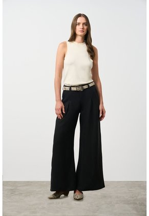 Pantalón Loa Palazzo Tiro Alto Para Mujer Pantalón Loa Palazzo Tiro Alto Para Mujer Negro 10 VÉLEZ