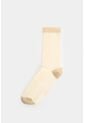 Calcetines Ica Midi Con Detalle En Lúrex Para Mujer Calcetines Ica Midi Con Detalle En Lúrex Para Mujer Crema XS VÉLEZ de Vélez