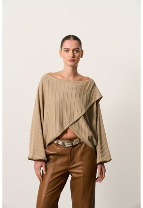 Sweater Oversize Tejido Para Mujer Cayena Sweater Oversize Tejido Para Mujer Cayena Arena XS VÉLEZ