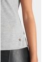 Camiseta Básica Para Mujer Millaré Metálico Decorativo Camiseta Básica Para Mujer Millaré Metálico Decorativo Gris M VÉLEZ de Vélez