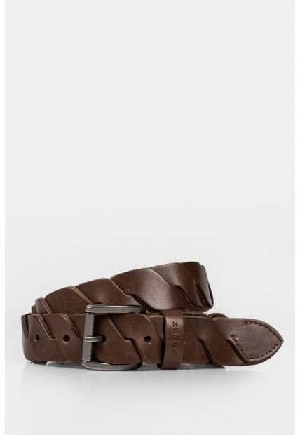 Cinturón Unifaz Sauce De Cuero Para Hombre Efecto Trenzado Cafe Cinturón Unifaz De Cuero Para Hombre Efecto Trenzado Cafe 34 Vélez