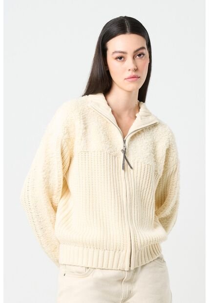 Sweater Tejido Silueta Bomber Astra Sweater Tejido Silueta Bomber Astra Crema S VÉLEZ
