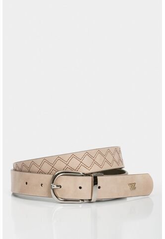 Cinturón Doble Faz Veria De Cuero Para Mujer Vista Bordada Beige Cinturón Doble Faz Veria De Cuero Para Mujer Vista Bordada Beige M VÉLEZ Vélez