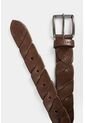 Cinturón Unifaz Sauce De Cuero Para Hombre Efecto Trenzado Cafe Cinturón Unifaz De Cuero Para Hombre Efecto Trenzado Cafe 34 Vélez de Vélez