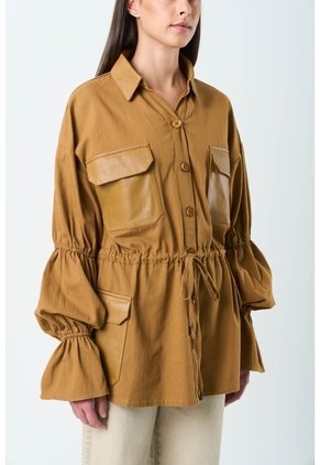 Chaqueta Fugaz Para Mujer Tipo Parka Chaqueta Fugaz Para Mujer Tipo Parka Miel XL VÉLEZ