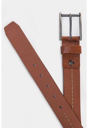 Cinturón Unifaz Aquila De Cuero Para Hombre Costura Decorativa Cinturón Unifaz Aquila De Cuero Para Hombre Costura Decorativa Brandy 44 Vélez