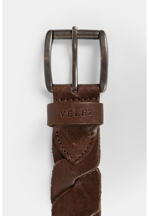 Cinturón Unifaz Sauce De Cuero Para Hombre Efecto Trenzado Cafe Cinturón Unifaz De Cuero Para Hombre Efecto Trenzado Cafe 34 Vélez