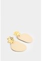 Arete Flor Metalizada De Cuero Para Mujer Lumia Arete Flor Metalizada De Cuero Para Mujer Lumia Dorado VÉLEZ de Vélez