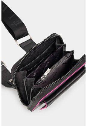 Billetera Uraki De Cuero Para Mujer Con Reata Billetera Uraki De Cuero Para Mujer Con Reata Negro Vélez