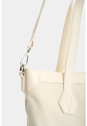 Shopping En Lona Y Cuero Para Mujer Aurelia Shopping En Lona Y Cuero Para Mujer Aurelia Blanco VÉLEZ