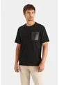 Camiseta En Algodón Para Hombre Bolsillo Cuero Camiseta En Algodón Para Hombre Bolsillo Cuero Negro L VÉLEZ de Vélez