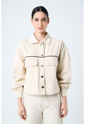 Chaqueta Ocaso Para Mujer Oversized Chaqueta Ocaso Para Mujer Oversized Crema L VÉLEZ