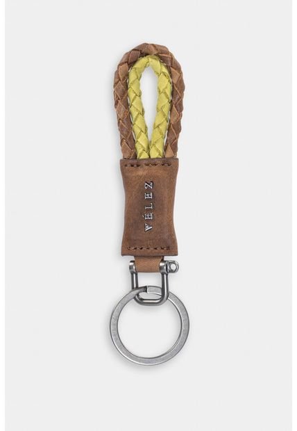 Llavero Barceló De Cuero Para Hombre Tiras Trenzadas