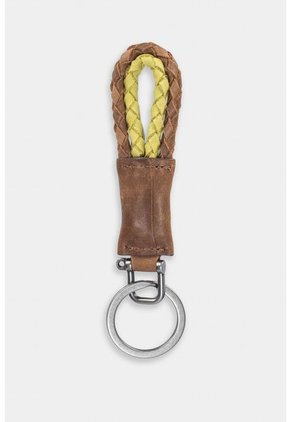 Llavero Barceló De Cuero Para Hombre Tiras Trenzadas