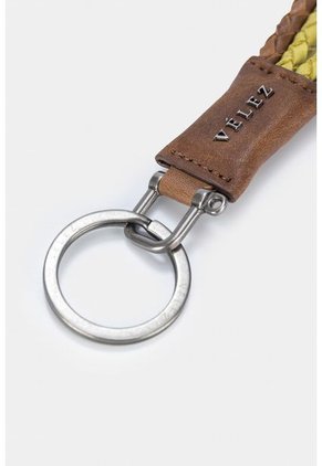 Llavero Barceló De Cuero Para Hombre Tiras Trenzadas