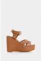 Sandalia Plataforma De Cuero Para Mujer Luzia Sandalia Plataforma De Cuero Para Mujer Luzia Miel 41 VÉLEZ de Vélez