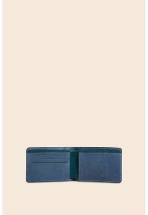 Billetera Lunar De Cuero Para Hombre Contraste De Color Billetera Lunar De Cuero Para Hombre Contraste De Color Azul Claro Vélez