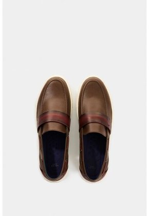 Mocasines Deportivos De Cuero Para Hombre Vintage Mocasines Deportivos De Cuero Para Hombre Vintage Cafe 44 VÉLEZ