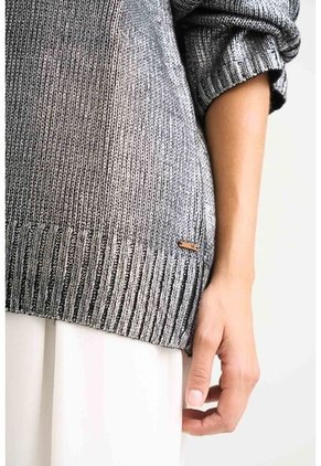 Sweater Star En Tejido Rectilíneo Para Mujer Efecto Metalizado Sweater Star En Tejido Rectilíneo Para Mujer Efecto Metalizado Negro M VÉLEZ