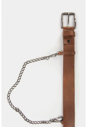 Cinturón Unifaz Ankara De Cuero Para Hombre Cadena Metálica Miel Cinturón Unifaz Ankara De Cuero Para Hombre Cadena Metálica Miel 38 Vélez