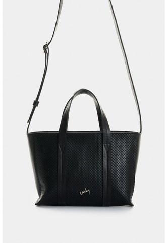 Bandolera Nectaria En Cuero Grabado Para Mujer Bandolera Nectaria En Cuero Grabado Para Mujer Negro VÉLEZ Vélez