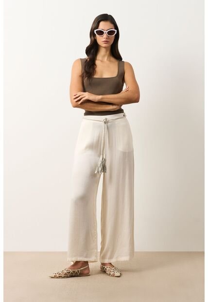 Pantalón Atacama Palazzo Para Mujer Pantalón Atacama Palazzo Para Mujer Crema 12 VÉLEZ
