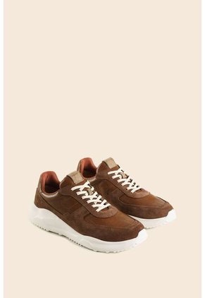 Tenis Deportivos Tundra De Cuero Para Hombre Mezcla De Texturas Tenis Deportivos Tundra De Cuero Para Hombre Mezcla De Texturas Miel 45 Vélez