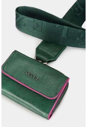 Monedero Tropical De Cuero Para Mujer Cargadera Removible Monedero Tropical De Cuero Para Mujer Cargadera Removible Verde Vélez