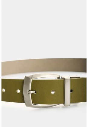 Cinturón Doble Faz De Cuero Para Hombre Serpia Cinturón Doble Faz De Cuero Para Hombre Serpia Verde Oliva 36 VÉLEZ