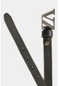 Cinturón Unifaz Monograma De Cuero Para Mujer Chapa VZ Cinturón Unifaz Monograma De Cuero Para Mujer Chapa VZ Negro M VÉLEZ de Vélez