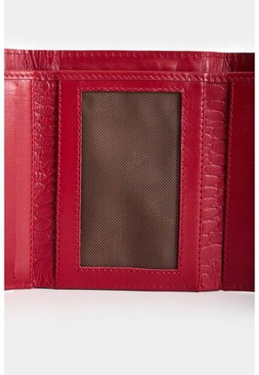 Billetera De Cuero Grabado Para Mujer Verona Billetera De Cuero Grabado Para Mujer Verona Rojo VÉLEZ
