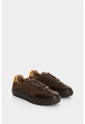 Tenis Clima De Cuero Para Hombre Efecto Escribiente Tenis Clima De Cuero Para Hombre Efecto Escribiente Cafe 45 VÉLEZ