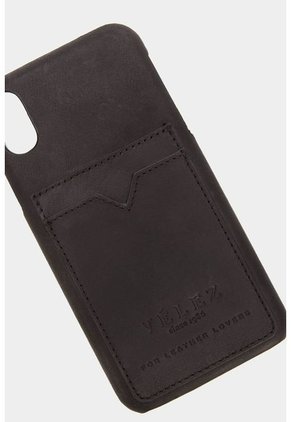 Porta Celular Bence De Cuero Negro