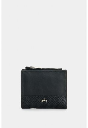 Billetera De Cuero Grabado Para Mujer Golden Billetera De Cuero Grabado Para Mujer Golden Negro VÉLEZ