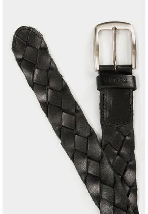 Cinturón Unifaz Danubio De Cuero Para Hombre Trenzado Negro Cinturón Unifaz Danubio De Cuero Para Hombre Trenzado Negro 30 Vélez