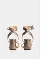 Sandalia Tacón Terra De Cuero Para Mujer Brillo Sandalia Tacón Terra De Cuero Para Mujer Brillo Plata 35 VÉLEZ de Vélez