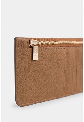 Porta Tarjetas Ava De Cuero Para Mujer Detalle Jacquard Porta Tarjetas Ava De Cuero Para Mujer Detalle Jacquard Miel VÉLEZ
