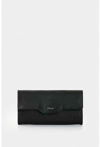Billetera Porta Chequera De Cuero Para Mujer Marina Billetera Porta Chequera De Cuero Para Mujer Marina Negro VÉLEZ Vélez