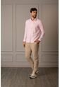 Camisa Manga Larga Para Hombre Fibras Naturales Camisa Manga Larga Para Hombre Fibras Naturales Rosado XL VÉLEZ de Vélez