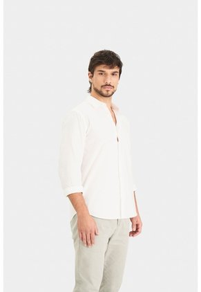 Camisa Oxford Manga Larga Calagua Para Hombre Semifitted Camisa Oxford Manga Larga Calagua Para Hombre Semifitted Blanco S VÉLEZ