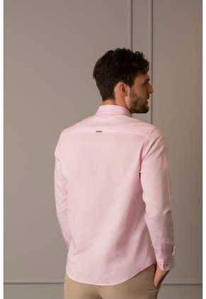 Camisa Manga Larga Para Hombre Fibras Naturales Camisa Manga Larga Para Hombre Fibras Naturales Rosado XL VÉLEZ